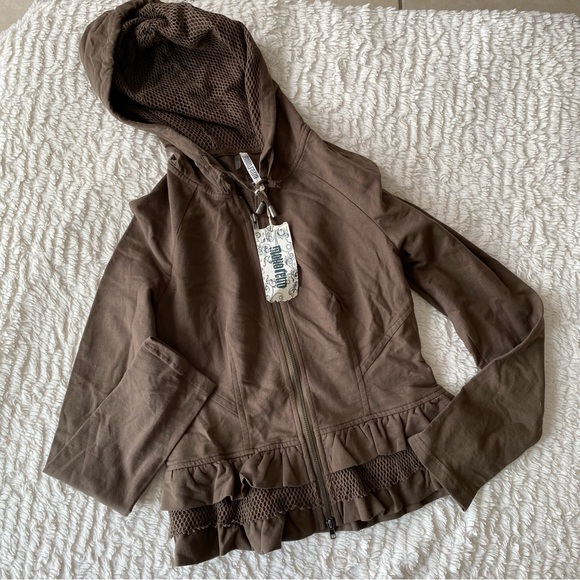 NWT Womans brown jacket  hoodie casual - Picture 1 of 6